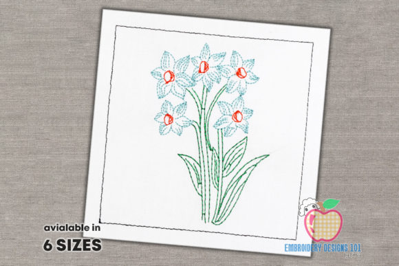 Amaryllis Single Stitch Pattern: Spring Vibes for Your Embroidery