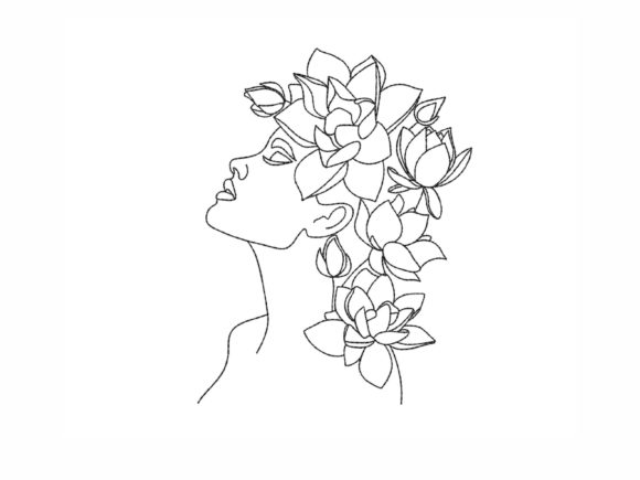 Floral Woman: Elevating Creative Projects with Strategic Embroidery Design