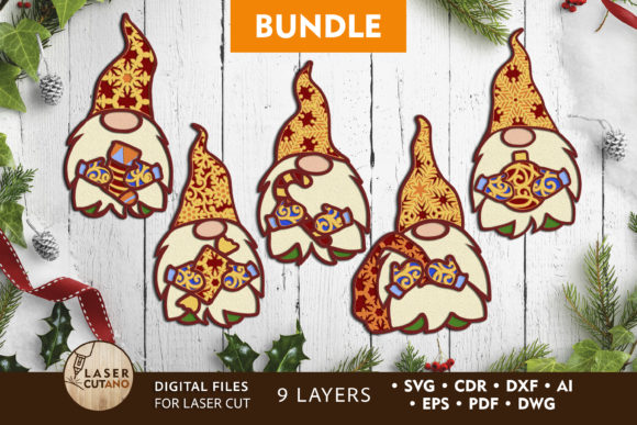 GNOMES CHRISTMAS BUNDLE SVG Cut Files