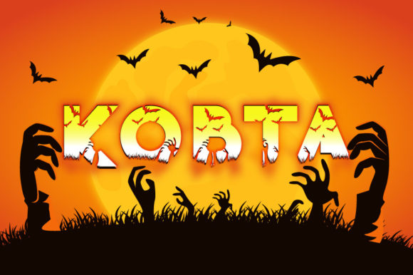 Kobta: The Spooky Thick-Lettered Font for Your Halloween Projects