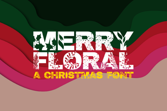 Merry Floral: The Festive Typography Choice for Creative Projects