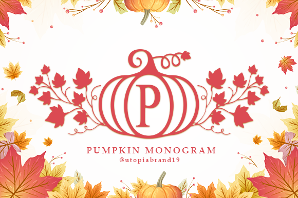 Pumpkin Monogram: Integrating a Charming Decorative Font into Your Creative Workflow