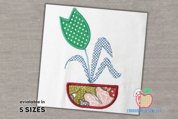 Tulip Flower: Elevating Your Embroidery Projects with Premium Applique Design