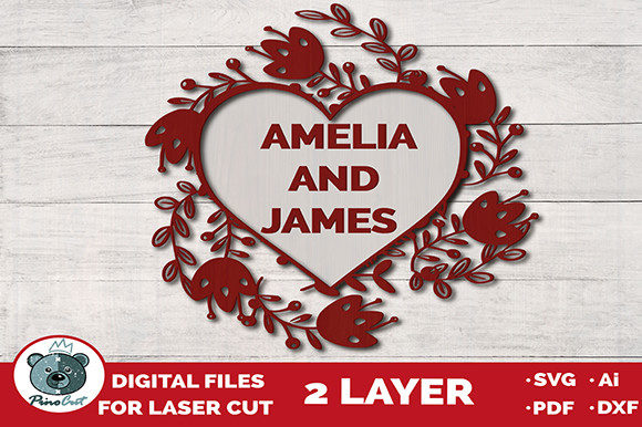 Valentines Floral Heart: CNC & Laser Cutting Blueprint